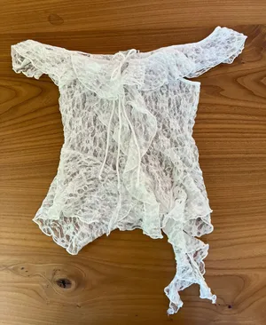 ZARA Asymmetrical Lace Top thumbnail 1