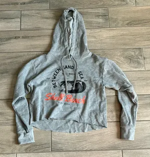 Shell beach cropped hoodie Gray Size M thumbnail 1