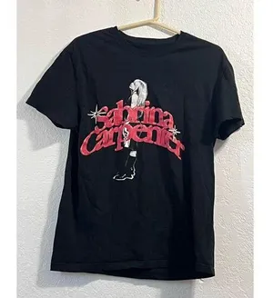 Sabrina Carpenter Black T- Shirt comfy musical espresso L thumbnail 1