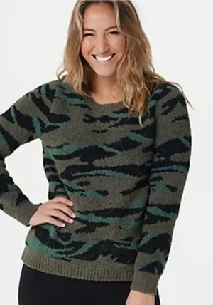 Barefoot dreams cozy chic seaside crewneck Pullover size large thumbnail 1