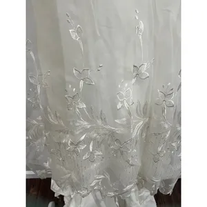Vintage 80s‎ Victorian Revival Wedding Dress Ivory High Neck Sheer Lace Illusion thumbnail 5