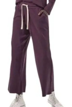 Pact Organic Purple Waffle Knit Wide Leg Pants Women’s Small thumbnail 1