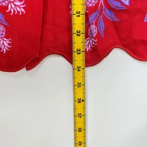 NWOT Farm Rio Red Porcelain Garden Scalloped Linen Midi Skirt Size S thumbnail 12