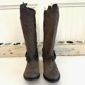 Liberty Black‎ Boots Womens Size 10 Brown Leather Tall Riding Harness Western thumbnail 2