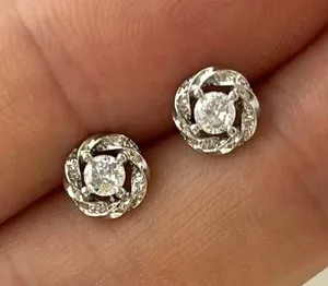 6mm CZ Stud Earrings for Men Women Streetwear Punk Hip Hop Unisex Style thumbnail 1