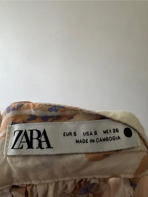 Zara High‎ Neck Floral Print Crochet Button Mini Dress thumbnail 8