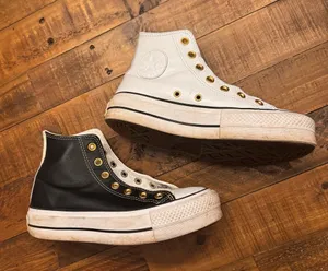 CONVERSE High-Top Sneakers with Gold‎ Eyelets thumbnail 1