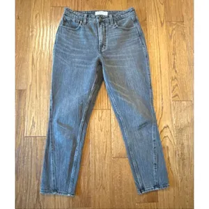 Abercrombie & Fitch curve love huge rise skinny black wash jeans size 28/6 short thumbnail 4