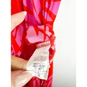 Vici Pink Red Tropical Print Maxi Dress Small Sleeveless Beach Vacation thumbnail 7