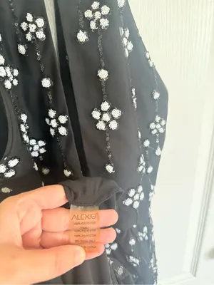 Alexis Poppy Sequin Floral High Neck Mini Dress thumbnail 5