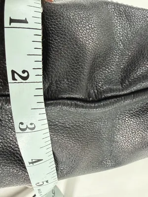 Fossil Black Pebbled Genuine Leather Crossbody Shoulder Bag Brass Hardware Purse thumbnail 8