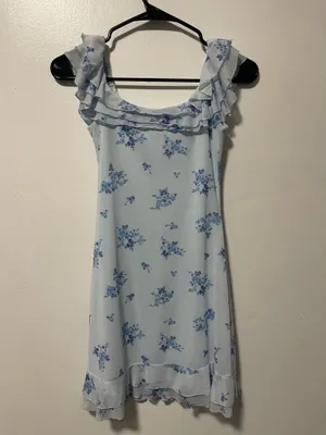 Altar'd State Mini Dress Blue Floral thumbnail 2