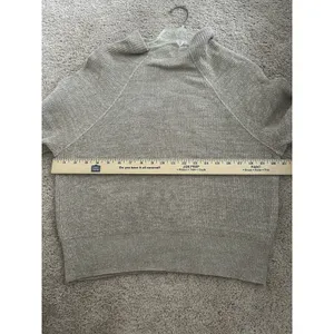 Free People Too Good Heathered Beige Knit Pullover Sweater Size Medium Cozy thumbnail 6