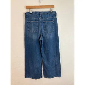 Gap High Rise Wide Leg Jeans Womens Size 10 30R Dark Wash NWT thumbnail 6