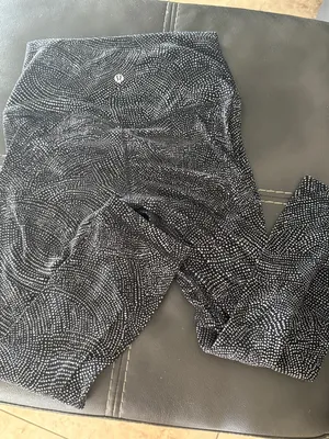 lululemon athletica Black and White Patterned Leggings thumbnail 1