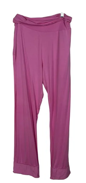Hutch Hot Pink Foldover Waist Modal Blend Jogger Pants Maternity Small S Lounge thumbnail 1