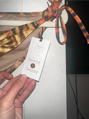 Shade & Shore Cheeky String Bikini Bottoms In Animal Print thumbnail 3
