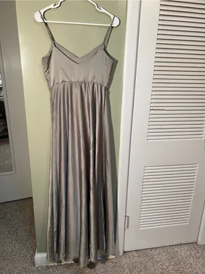Show Me Your Mumu Women's Size Small Faith Maxi Dress Moss Green‎ Luxe Satin thumbnail 9