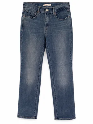 Levi’s 505 Straight Leg Women’s Blue Jeans Size 8 Medium Wash Denim W 28 L 30 thumbnail 2