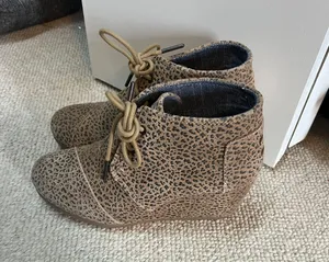 Wedge Boots Tan Leopard Print thumbnail 3
