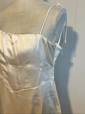 Princess Polly Satin Spaghetti Strap Mini Dress in Ivory thumbnail 2