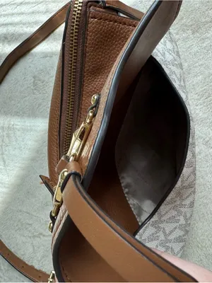 Michael Kors Tan and Cream Logo Crossbody Bag thumbnail 2