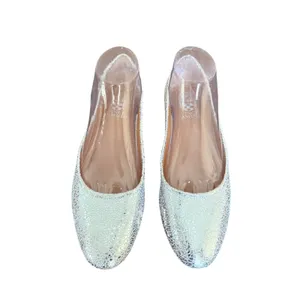 Vince Camuto Silver Metallic Crackle Ballet Flats Almond Toe womens 8M/39‎ thumbnail 3