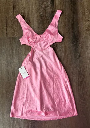 Beginning Boutique Arden Pink Mini Dress thumbnail 1