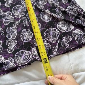 Vintage 90s Skirt Womens Large Black Purple Floral Stretch Feminine Dainty Fairy thumbnail 3