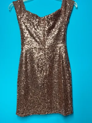 B. Darlin Silver Sequin Mini Dress Size 9/10 thumbnail 9