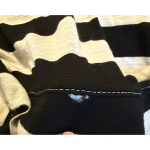 Chico’s Cardigan Lightweight Knit Black & white Stripe 3/4 Sleeve High low 3 XL thumbnail 6