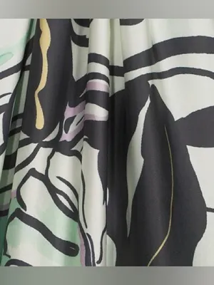 NWT ELAN Botanical Print Ring Halter Neck A-Line Maxi Dress Resortwear S thumbnail 5