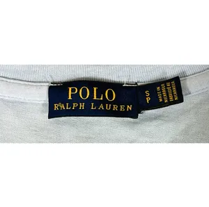 Polo Ralph Lauren Baby Blue Pastel Solid Logo V-Neck Tee T-Shirt Top Size S 🩵 thumbnail 5