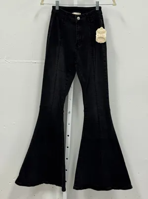 NWT Altar'd State‎ Flare Jeans Washed Black High Rise Bell Bottom XS IP34830-01A thumbnail 1