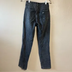 Pacsun Women’s Jeans Mom Distressed Holes 100% Cotton‎ Black Gray Size 23 thumbnail 4