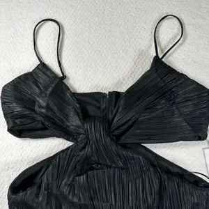 ASTR The Label Mini Dress Cut Out Spaghetti Strap New Women's Large Black thumbnail 11