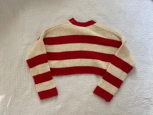 Edikted red and white striped sweater thumbnail 4