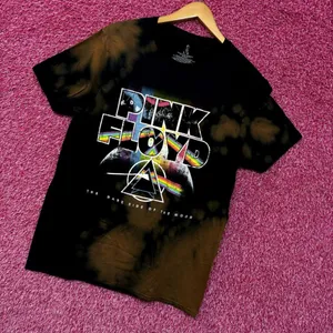 Pink Floyd Dark Side of the Moon Psychedelic Rock Bleach Dye Large thumbnail 3