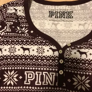 PINK Victoria's Secret Black and White Pajama Top thumbnail 2