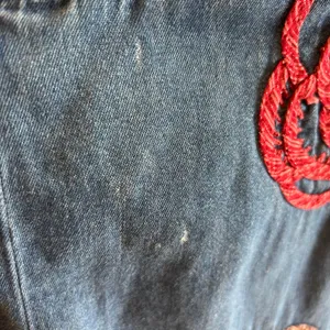 Bobbie Brooks Vest Top SZ LG Sleeveless Zip Denim Embroidered Artsy Casual Boho thumbnail 6
