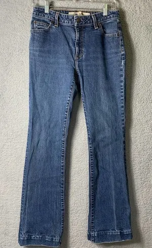 Gap Jeans Womens 6 Flare Stretch Medium Wash‎ Stretch Cotton Lycra Spandex thumbnail 1