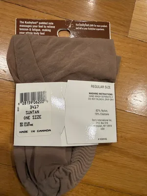 NWT Kushyfoot sheer knee highs one pair suntan color size 5-9 shoe thumbnail 2