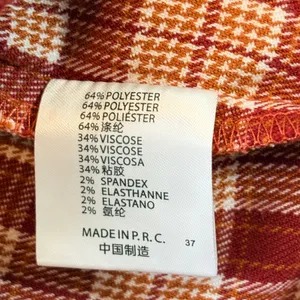 Brandy‎ Melville Mini Skirt Plaid Red Orange Casual Party Size XS-S Stretch thumbnail 7