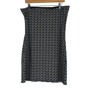 NWT Urban Outfitters Geometric Print Tube Mini Dress Black White Y2K Size XL thumbnail 4