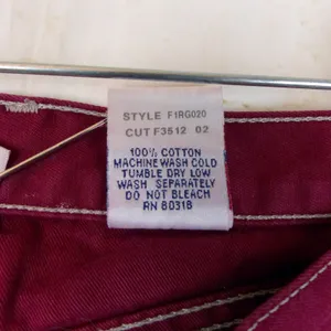 Lucky Brand Snapper Jean Womens 4 27 Burgundy USA Flare Low Rise Y2K F1RG020 thumbnail 9