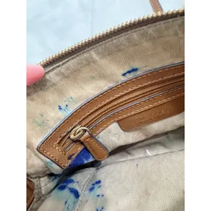 Michael Kors Brown Saffiano Leather Dome Crossbody Bag Chain Strap thumbnail 5