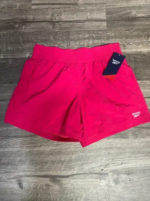 Reebok Women’s Relaxed Marathoner Track Shorts Pink Size Small NWT thumbnail 2