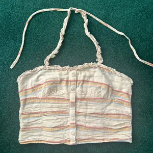 American Eagle Outfitters Multicolor Striped halter Top size medium thumbnail 2