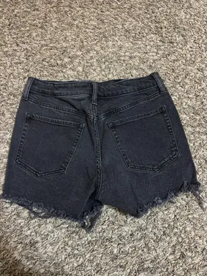 Black denim shorts Size 6 thumbnail 2