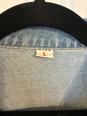 Distressed Denim Jacket Blue Size L thumbnail 3